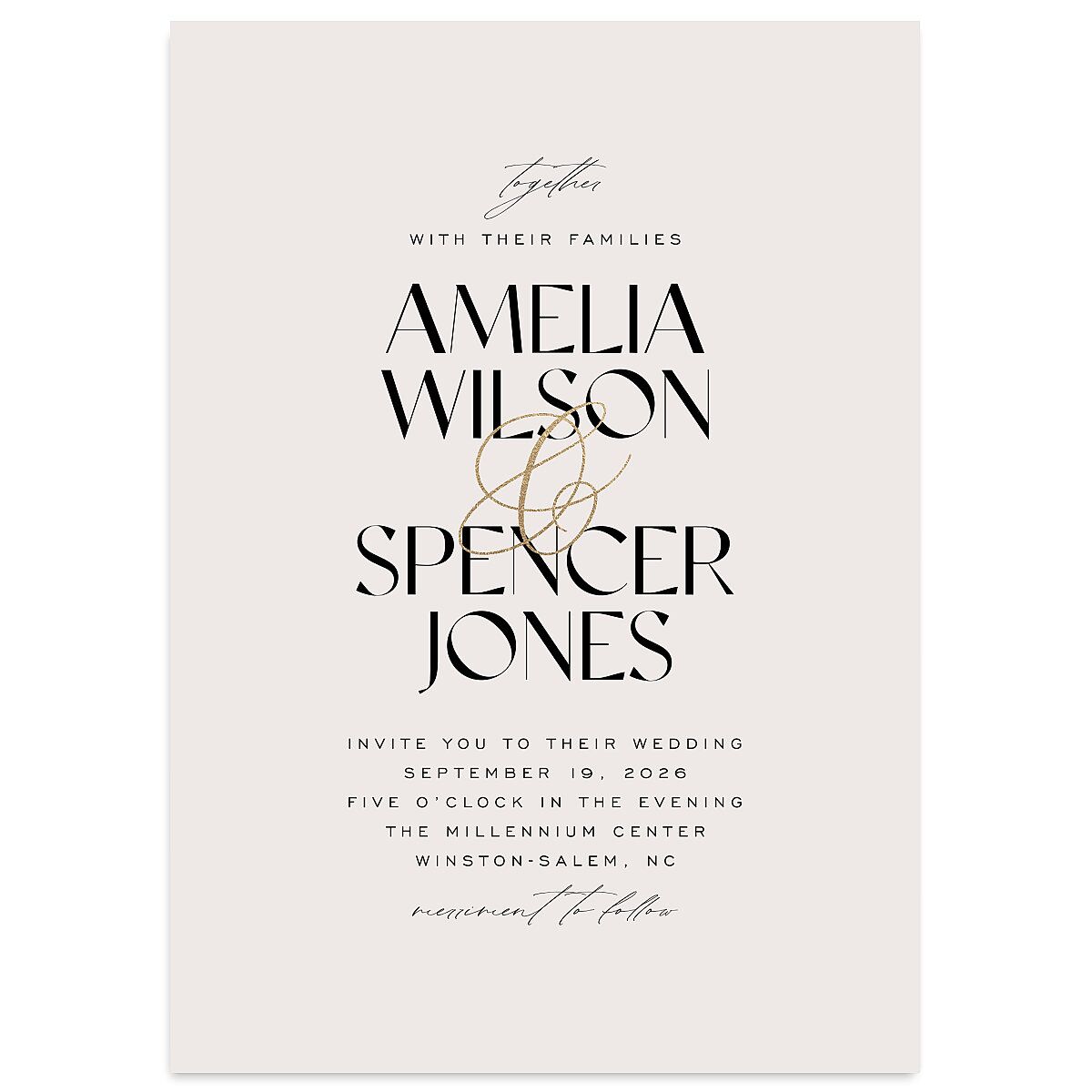 Together Wedding Invitations