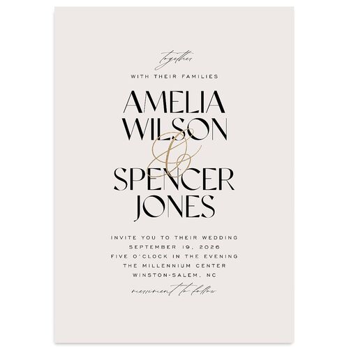 Together Wedding Invitations Gold Mist Signature Blank No