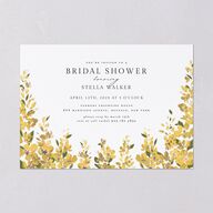 Delphinium Crest Bridal Shower Invitations Daffodil Signature Blank