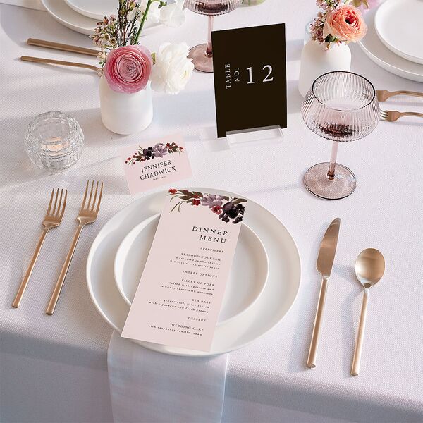 Autumn Romance Table Numbers Chocolate Signature