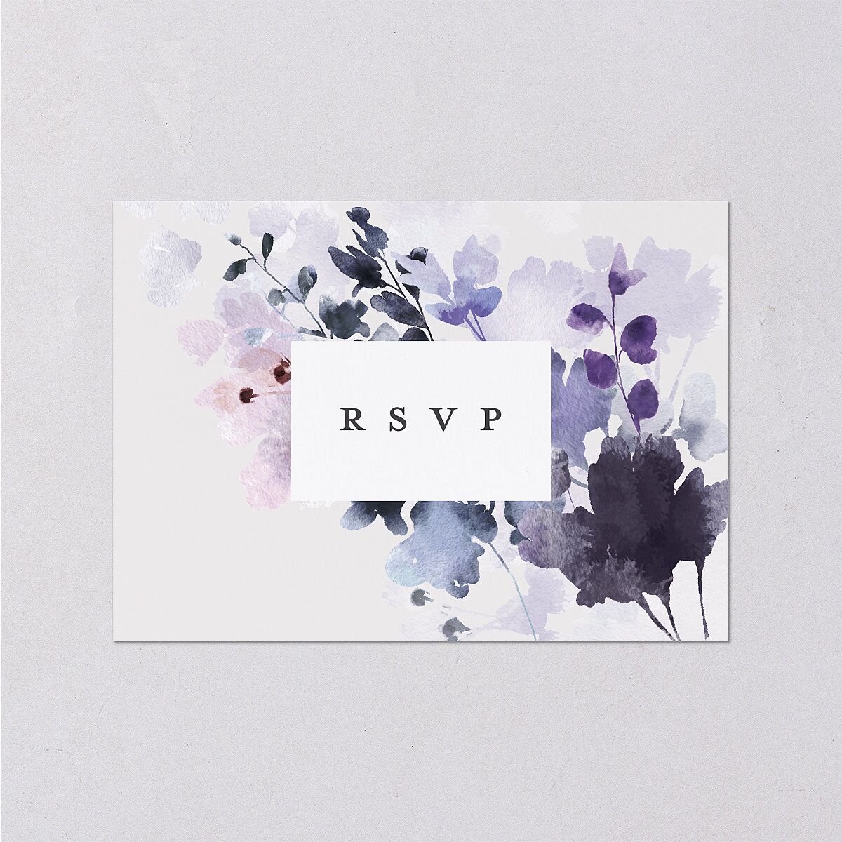 Ethereal Floral Wedding Response Cards Sheer Lilac Signature