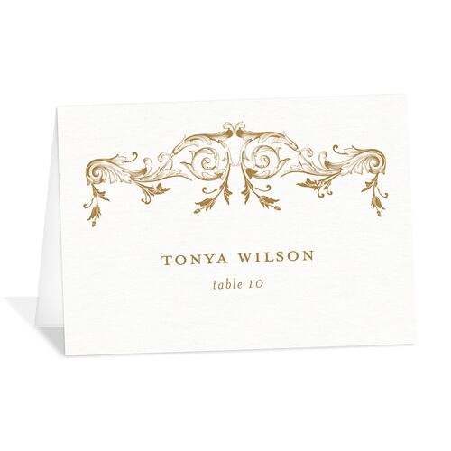 Vintage Ornate Frame Place Cards Driftwood Signature