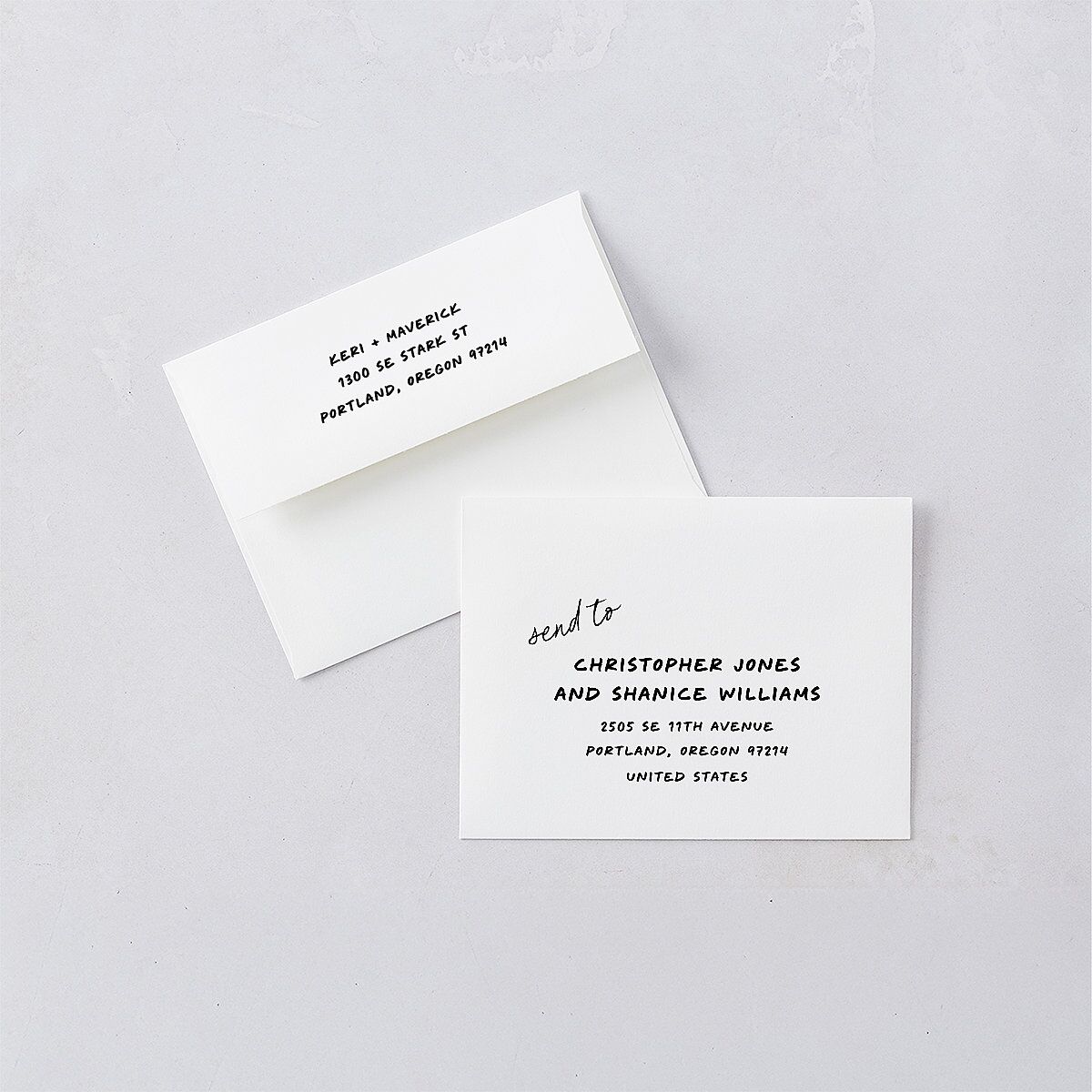 Modern Writing Save The Date Magnets Snow Magnet Paper