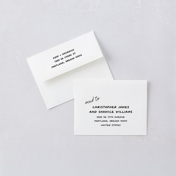 Modern Writing Save The Date Magnets Snow Magnet Paper