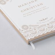 Papel Picado De Mexico Wedding Guest Book Taupe