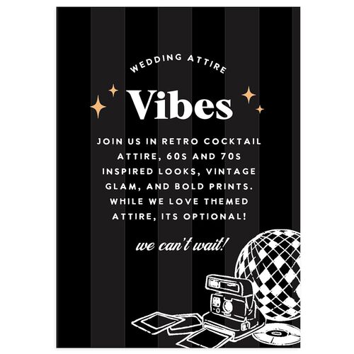 Colorful Retro Stripes Wedding Enclosure Cards Licorice Signature Standard