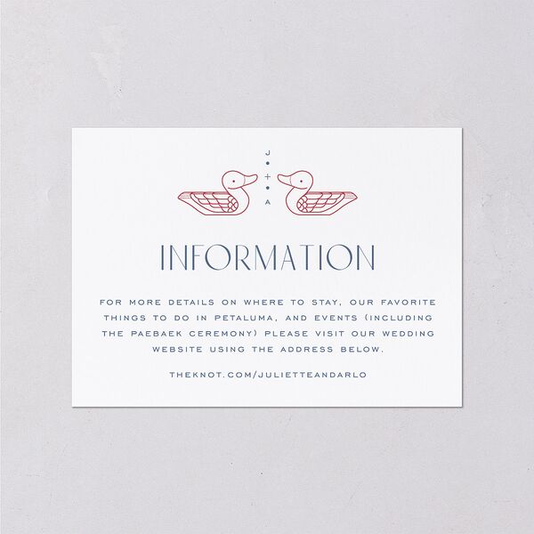 Eternal Devotion Wedding Enclosure Cards Garnet Signature Standard