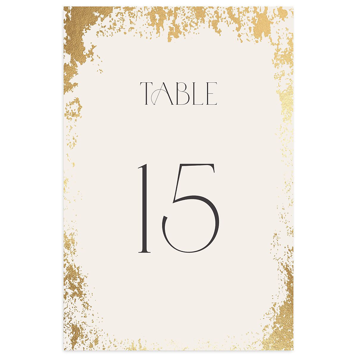 Metallic Edge Table Numbers