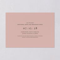 Wildflower Landscape Save the Date Cards Peach Pink Signature smooth Blank No Standard