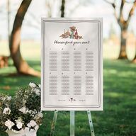 Hand Drawn Tablescape Standard Seating Chart Large Linen Standard Indoor Foam Core L Seating