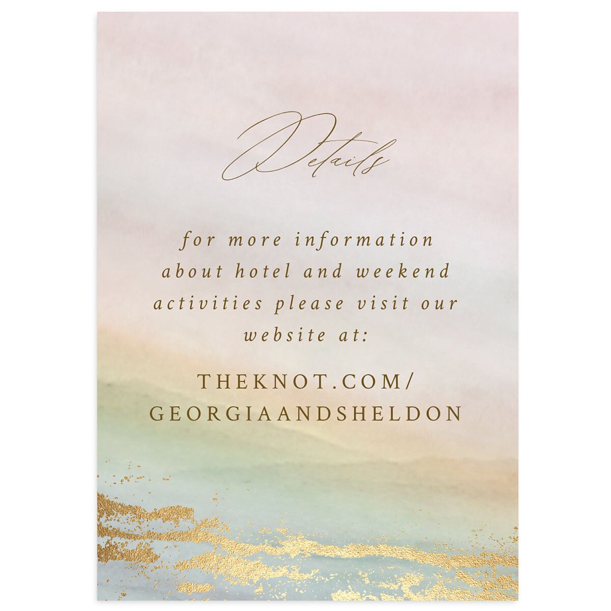 Ethereal Sunset Wedding Enclosure Cards