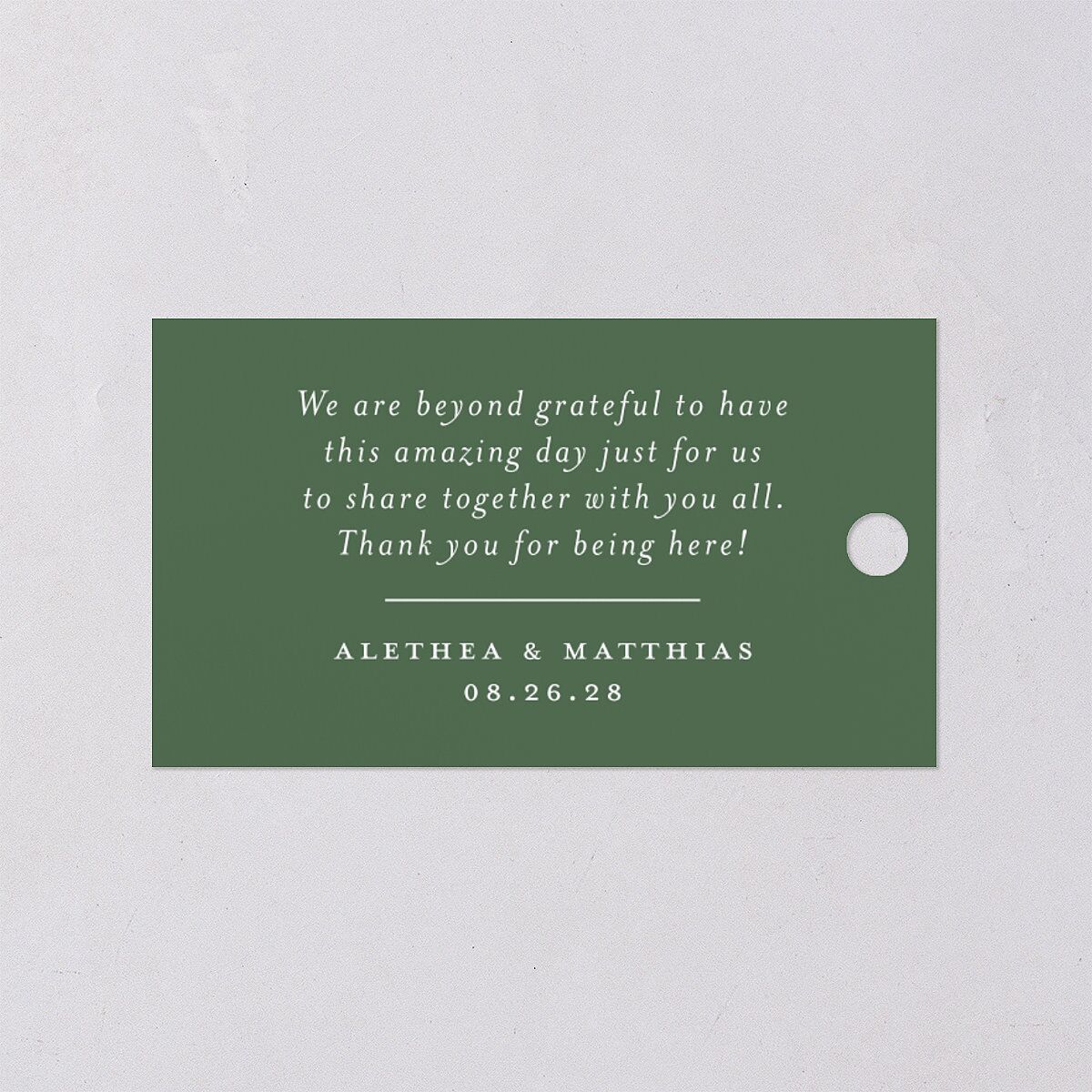Woodsy Ferns Favor Gift Tags Scottish Green Signature