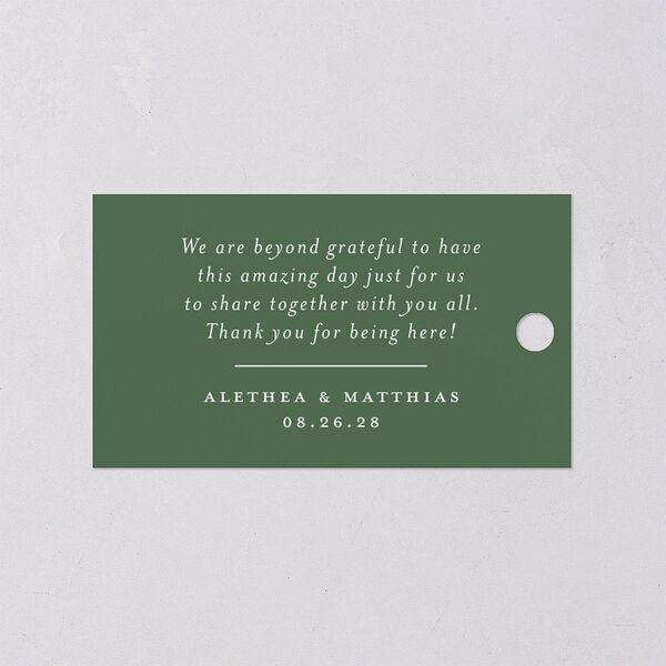 Woodsy Ferns Favor Gift Tags Scottish Green Signature
