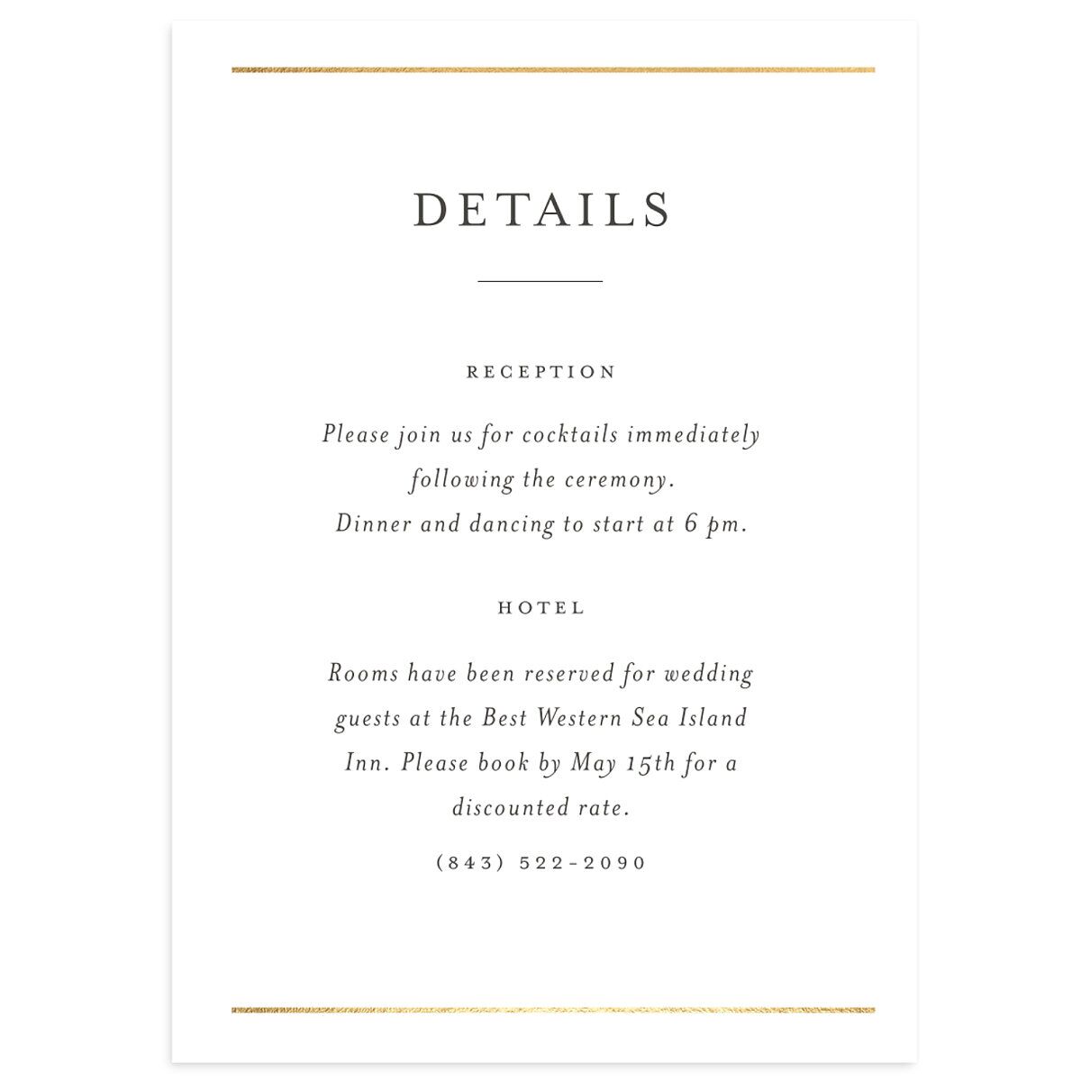 Southern Oak Tree Foil Wedding Enclosure Cards