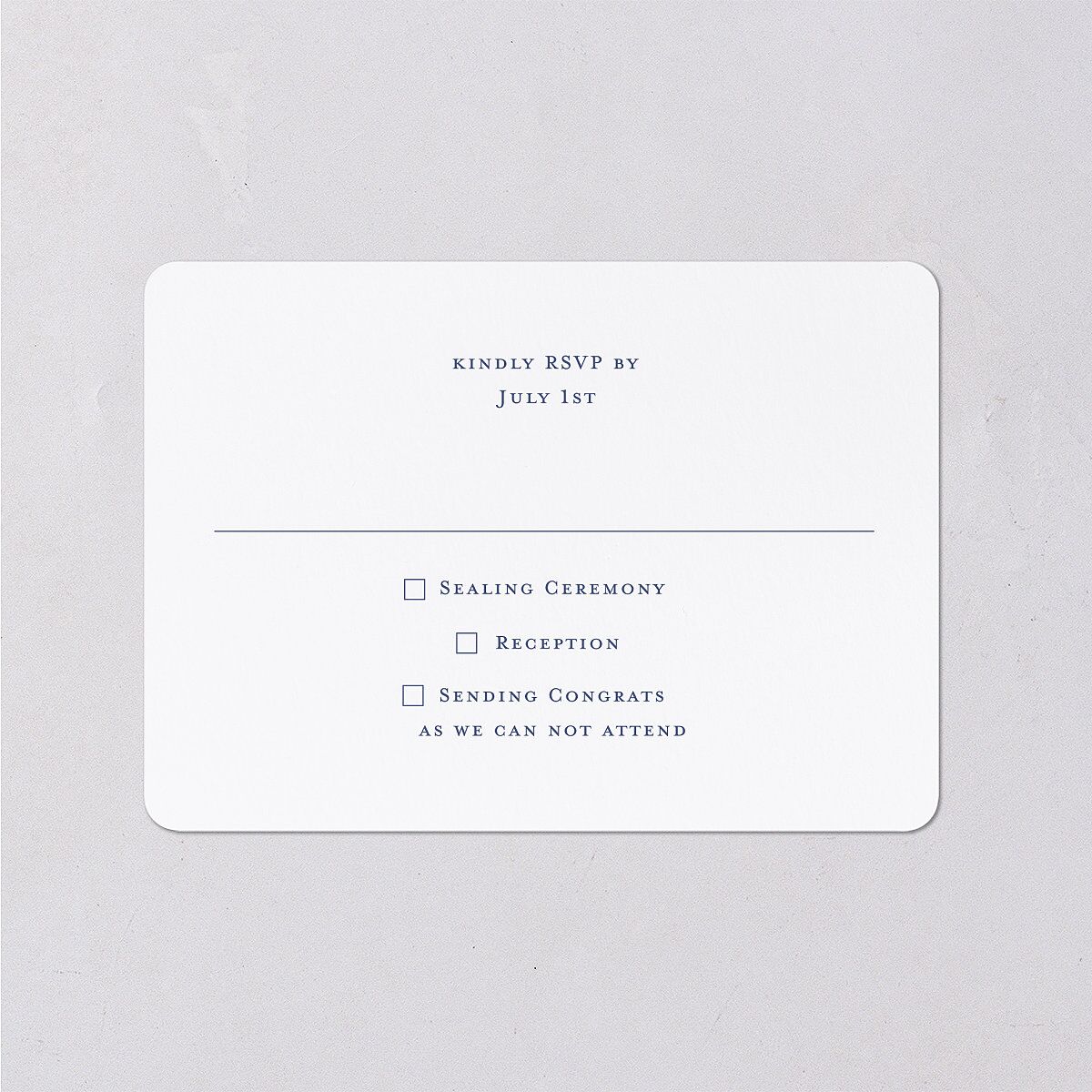 Church Stained Glass Wedding Response Cards Moody Blue Signature