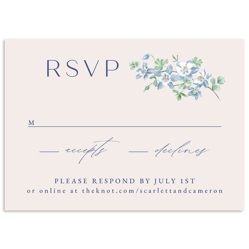 Scenic Denver Colorado Wedding Response Cards Pastel Blue Signature Standard