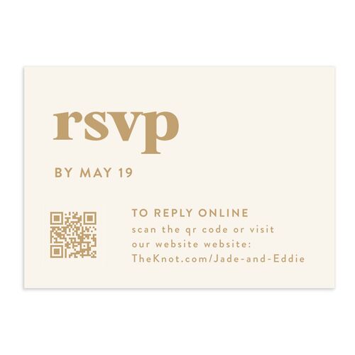 Music Lovers QR Code RSVP Cards Tan Signature Standard