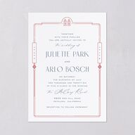 Eternal Devotion Wedding Invitations Garnet Signature Blank No Standard