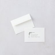 Monogram Leaves Wedding Response Cards Gold Charcoal Signature Standard