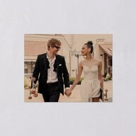 Music Lovers Save the Date Petite Cards Tan Signature smooth Blank No Standard