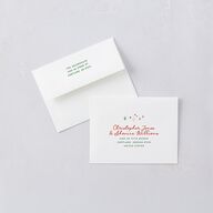 Whimsical Painted Holiday Border Thank You Cards Scarlet