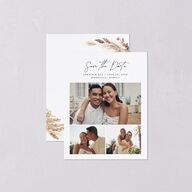 Simple Pampas Save the Date Petite Cards Pure White Signature smooth Blank No