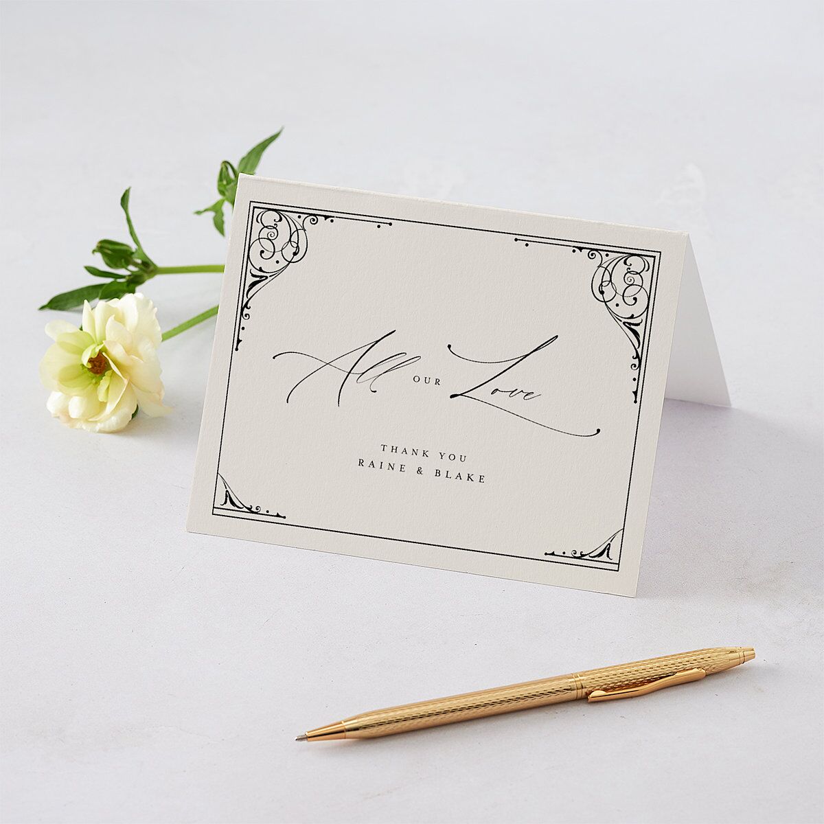 Vintage Gothic Thank You Cards Licorice