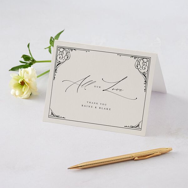 Vintage Gothic Thank You Cards Licorice