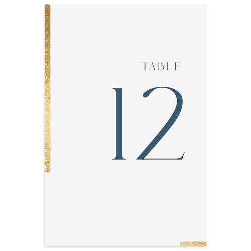 Bar Accent Table Numbers Gold Pastel Blue Signature