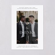 Manhattan Rehearsal Dinner Invitations Pure White Signature Blank
