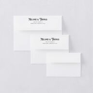 Steampunk Vintage Thank You Card Envelopes Charcoal White Both Recipient and Return Addresses Signature Standard