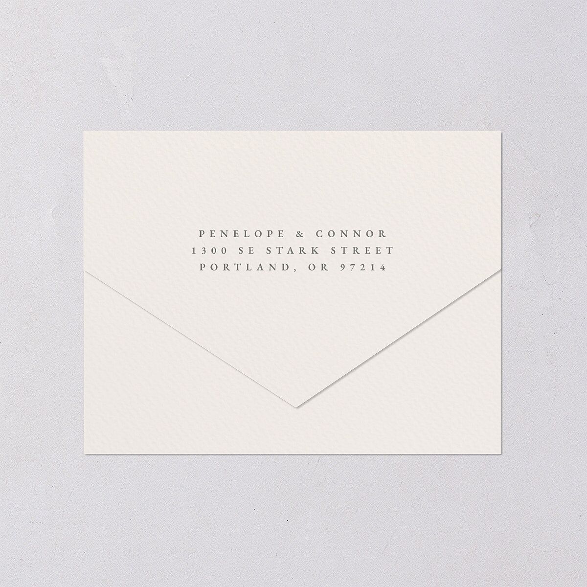 Graceful Botanical Foil All-in-One Wedding Invitations Greenery Signature Light Both Recipient and Return Addresses No