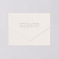 Graceful Botanical Foil All-in-One Wedding Invitations Greenery Signature Light Both Recipient and Return Addresses No