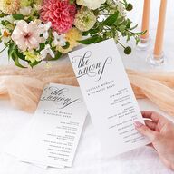 The Union Of Wedding Programs Pure White Signature