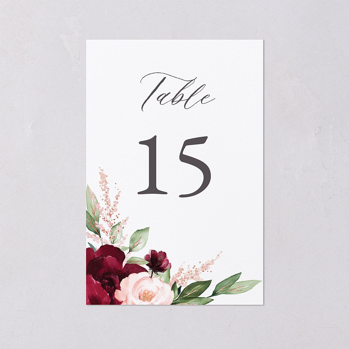 Beloved Floral Foil Table Numbers — view 1