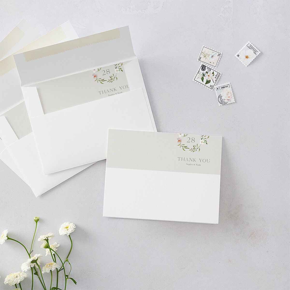 Wildflower Altar Thank You Cards Mist