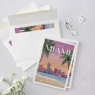 Meet Us In Miami Wedding Invitations Orchid Signature Blank No Standard