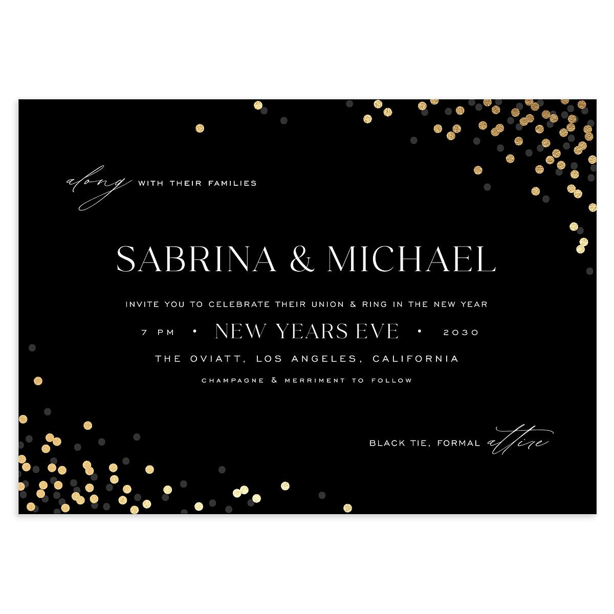 Confetti Glam Wedding Invitations