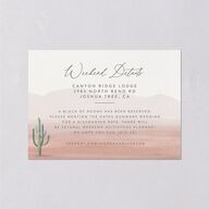 Painted Desert Wedding Enclosure Cards Dusty Rose Signature Standard