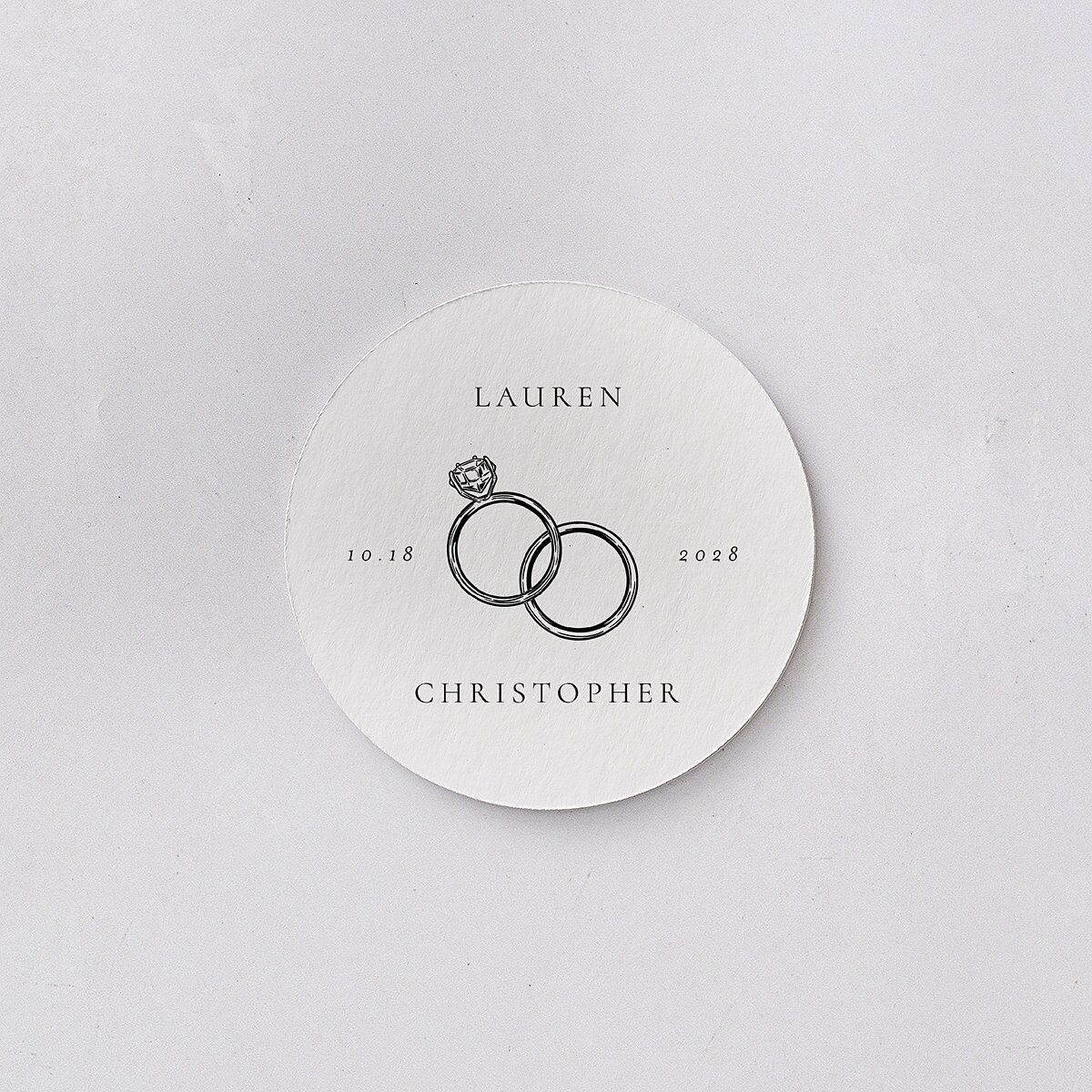 Lasting Frame Coasters Pure White Cardboard Circle