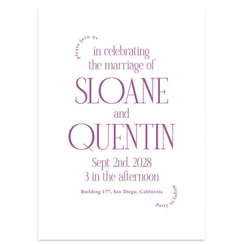 Accent Arches Wedding Invitations Iris Signature Blank No Standard