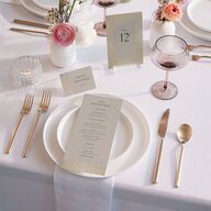 Ornate Regency Table Numbers Gold Taupe Signature