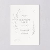 Minimal Wildflower Rehearsal Dinner Invitations Off-White Signature Blank