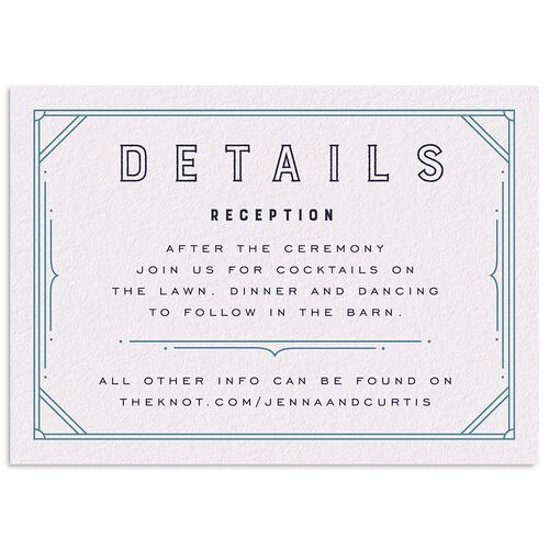 Iconic Mountain Wedding Enclosure Cards Navy Signature Standard