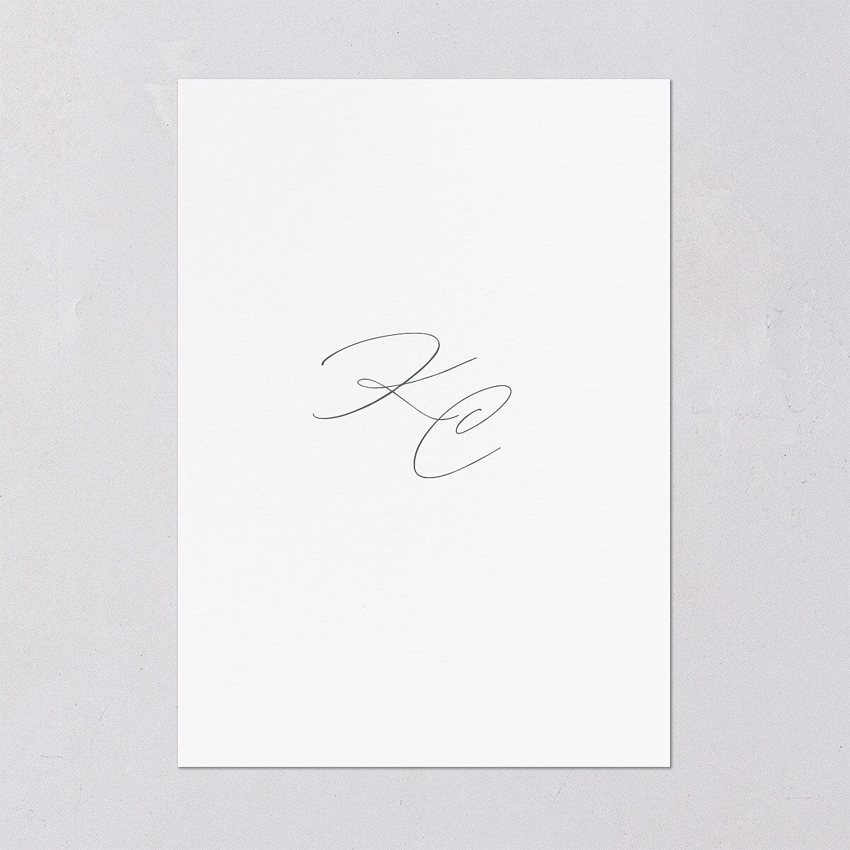 Classic Landscape Save the Date Steel Gray Signature smooth Blank No Standard