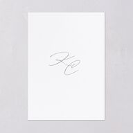 Classic Landscape Save the Date Steel Gray Signature smooth Blank No Standard
