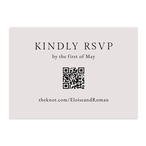 Vintage Botanical Sketch QR Code RSVP Cards Midnight Signature Standard