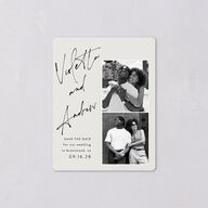 Signed Save The Date Magnets Licorice Magnet Paper