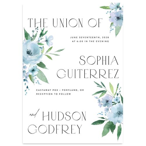 Beloved Union Wedding Invitations Ocean Signature Blank No Standard