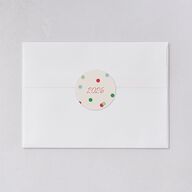 Instant Film Christmas Confetti Holiday Stickers Ivory Circle